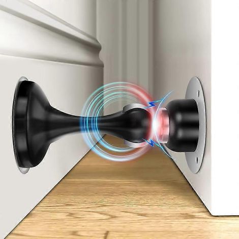 Butée de porte magnétique en acier inoxydable pour mur (1/5)