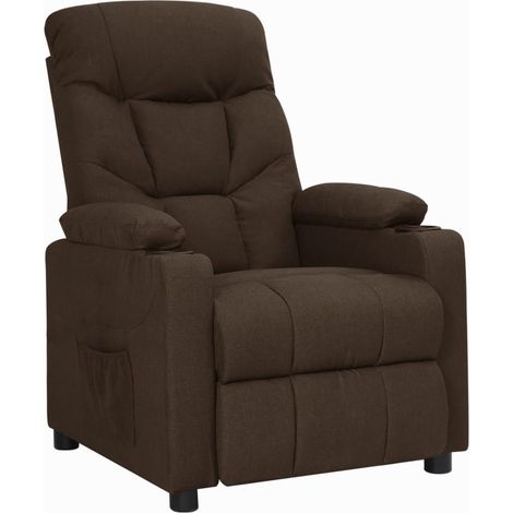 Relaxsessel Dunkelbraun Stoff vidaXL (1/5)
