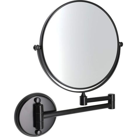 Mirror grossissant bright wall 1X/10X Double face pivot 360° Glass plated silver high definition Dimensions 28x2x30cm - FACE 1 X (1/5)