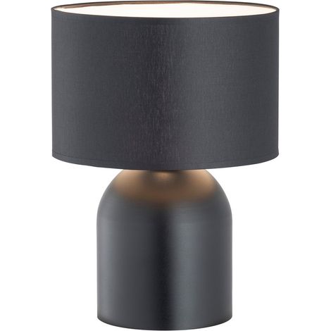 Lampada da Tavolo Aspen, Acciaio verniciato a polvere, Nero, Bianco, 25x35x25 cm
