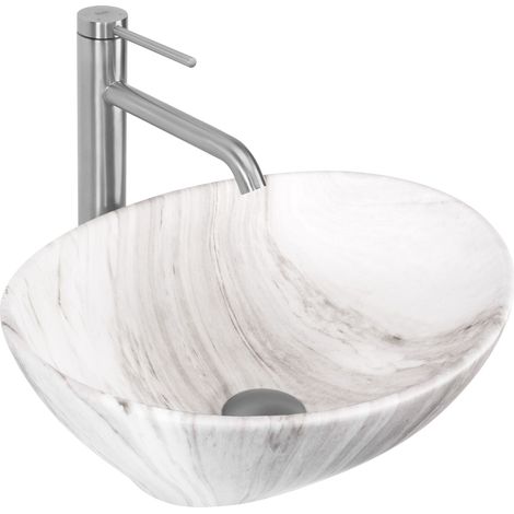 REA AUFSATZWASCHBECKEN SOFIA ASH OVAL WHITE