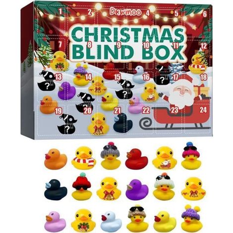 Calendrier De L Avent - Canard - Caoutchouc - 21 X 16 X 6 Cm - 24 Compartiments (1/4)