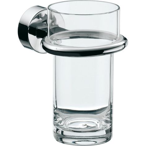 Portavasos emco rondo 2, cristal transparente, cromado, 452000100