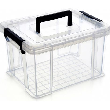 Coffre de rangement en plastique 6 L 26.3 x 20 x 15.5 cm (1/5)