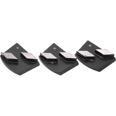 3 meules diamantées trapézoïdales noires, n° 30, 2 dents, pour le meulage et le polissage du béton et du verre (1/5)