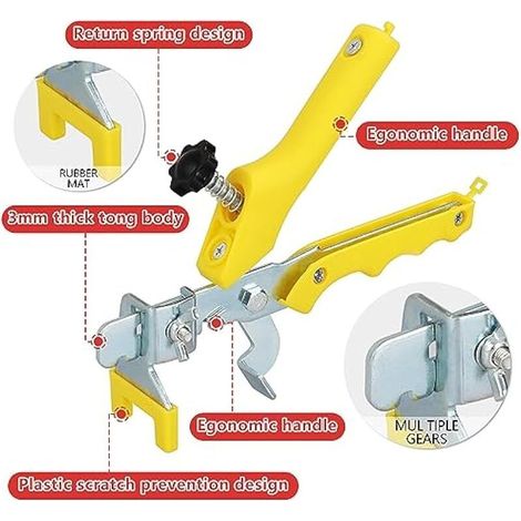 Lot de 601 Système de Nivellement Leveller de Carrelage, 2 mm Croisillon Carrelage Autonivelant, Kit de Nivellement pour Carrelage(500 Clips + 100 Cales + 1 Pince)