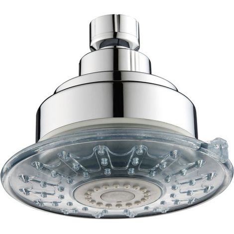 Ducha Lluvia LED - 7 Colores Automáticos - Tecnología Inyección Aire - Alta Presión - Ahorro Agua - Instalación Sin Herramientas - 1 Unidad (1/5)