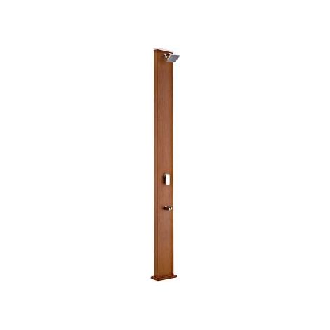 Ducha Solar Gre Jardin 32 Lts Aluminio Imitacion Madera Cuadrada Piscinas Gre
