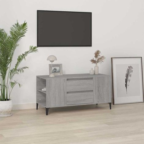 vidaXL Mueble de TV madera contrachapada gris Sonoma 102x44,5x50 cm (1/5)