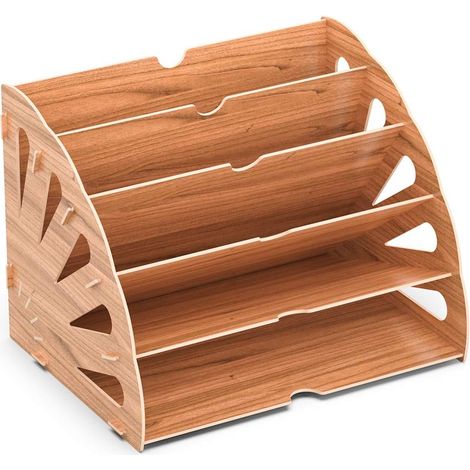 Organizador de escritorio de madera para oficina, ideal para guardar archivos, cartas, papeles A4 y documentos A-RAPANDA