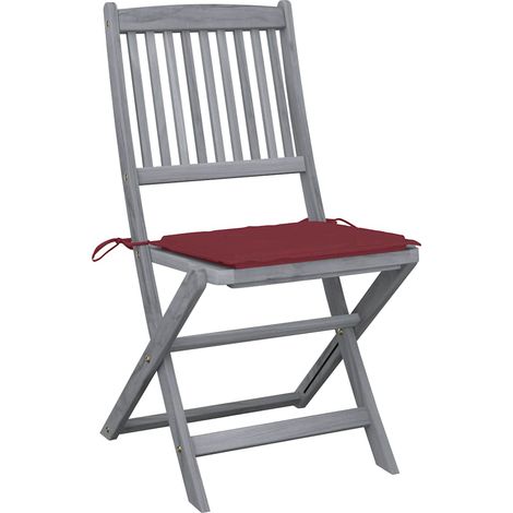 Maison Exclusive - Klappbare Gartenstühle 6 Stk. mit Sitzkissen M (1/5)
