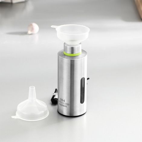 Ölflasche aus Edelstahl, auslaufsicher, Sojasaucen- und Essigspender (1/4)