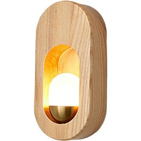 Lampada da Parete Vintage Industriale G4 - Applique Retrò in Acciaio e Legno per Interni