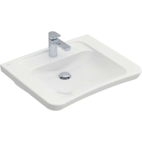 Villeroy & Boch ViCare - Lavabo 65x55 cm, senza troppopieno, foro per miscelatore, AntiBac, CeramicPlus, bianco 517868T2 (1/4)