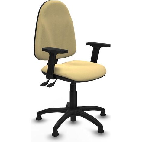 Piqueras y Crespo Silla de oficina ergonómica crema (1/3)