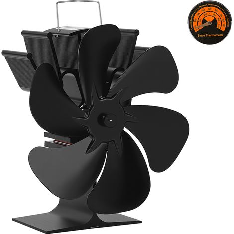Randaco Ventilateur thermoélectrique pour cheminée, sans piles ni câble, silencieux ≤ 25 dB, corps en aluminium (1/5)