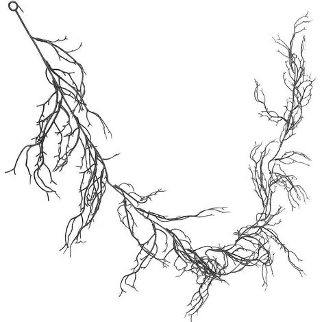 Branches de saule tortueux pour une ambiance mystérieuse, idéales pour la décoration d'Halloween à faire soi-même (76,64 x 9,04 pouces, 1 paquet). (1/5)
