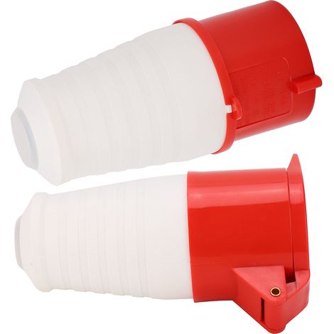 Connecteur industriel étanche 5 broches triphasé 32A 220V-380V/240V-415V, prise mâle femelle anti-explosion pour usage professionnel. (1/5)