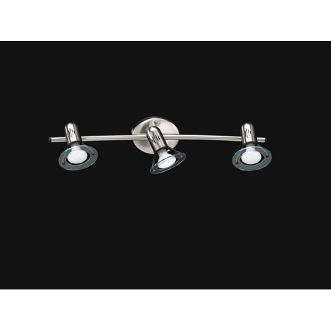 Faretto Cromo Spazzolato Diffusori Orientabili 3 Luci Disco 4853CR (1/3)