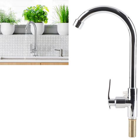 Grifo monomando de cobre de un solo orificio G1/2 para lavabos y baños, cabezal rociador ahorrador de agua con mezclador monomando, elegante diseño cromado y disco cerámico de alta calidad. (1/5)