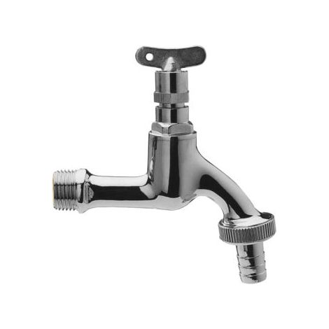 ASW vanne de sortie 422607 2000 /2&quot, laiton chromé brillant, clé à douille, raccord de tuyau (1/2)