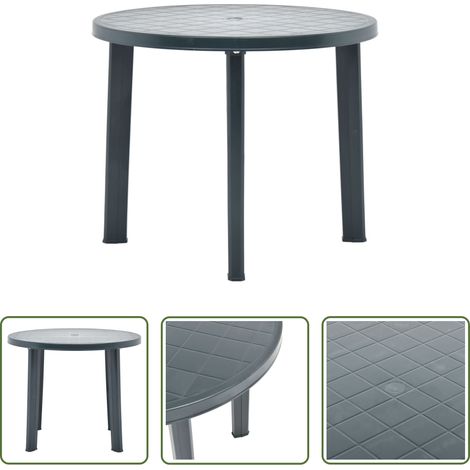 Table extérieure -  Table de jardin Vert 89 cm Plastique (1/5)