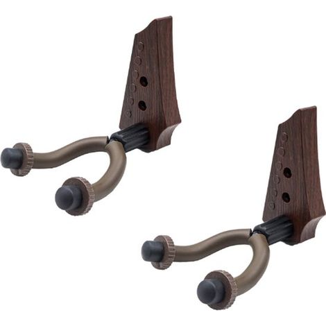 2 piezas - Gancho para guitarra - Soporte para guitarra - Gancho de pared para guitarra - Soporte de pared para guitarra - Colgador de guitarra - 91412cm - marrón - ABS+tubo de hierro+goma (1/5)