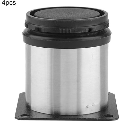 4 pieds réglables en acier inoxydable pour meuble, table, lit, canapé, 50x60mm, patins de placard robustes. (1/5)