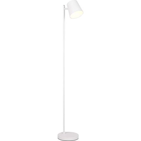 Lampadaire LED, lampe sur pied, lampe de lecture, métal, blanc, SMD, fonctionnement sur batterie, H 125 cm (1/5)