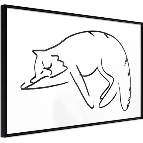 Affiche Murale Encadrée "Well-Deserved Rest" 90 x 60 cm Noir
