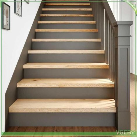 Marches d'escalier - FAF7291712425653 - Chêne massif non traité - 100 x 25 x 2 cm - Lot de 2
