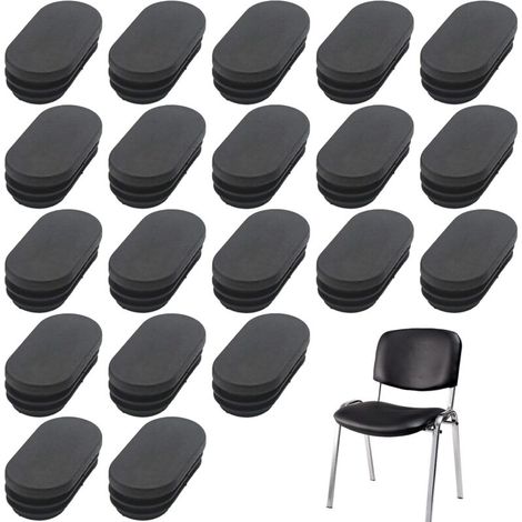 Tapas ovaladas para patas de muebles, 15x30 mm, 24 unidades