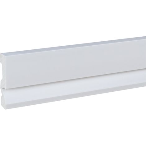 PROVISTON Sockelleiste 20 x 90 x 2000 mm Moderne Fußleiste eckiges Profil Hochwertige Fußleiste Kunststoff Weiß Wasserfest, Robust und Langlebig (1/5)