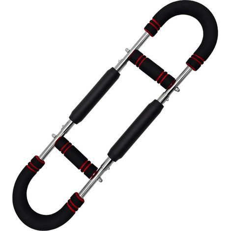 Appareil d'entraînement Twister Arm, réglable en forme de U pour la poitrine, les bras et les cuisses, 30-50 kg / 70-110 lb, équipement de fitness pour la maison, voyages, noir et rouge (1/5)