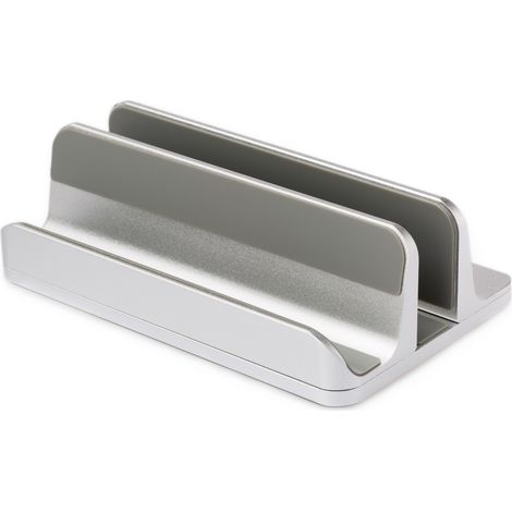 Support double pour ordinateur portable et tablette, réglable en aluminium, argenté, 2 en 1 pour MacBook, iPad, Ultrabooks (1/5)