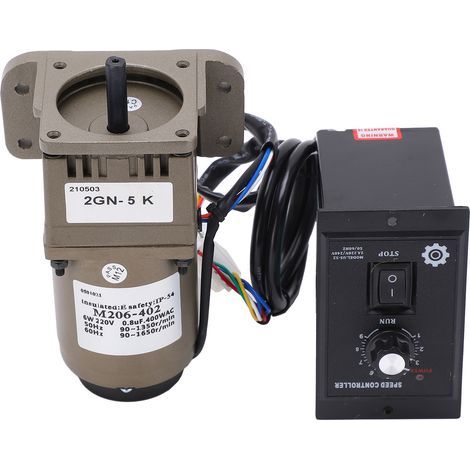 Vitesse regulable de décélération de motor à engrenages asíncrono monofásico AC 220V 6W (5K) (1/5)