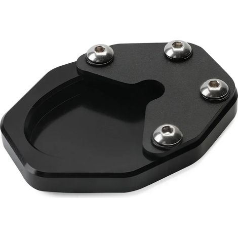 (Noir) Plaque d'extension de béquille latérale compatible avec les motos Kawasaki Ninja ZX-4R, ZX-4RR et ZX-25R. Agrandisseur de béquille et repose-pied maxpower (1/4)