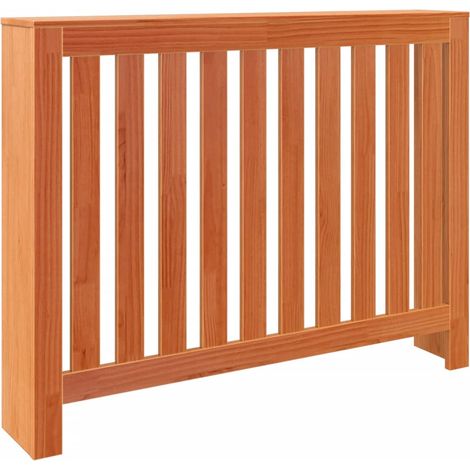Cubierta radiador madera maciza pino marrón cera 108,5x19x84 cm vidaXL