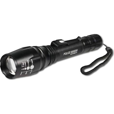 Torcia led militare tattica ad alta potenza per emergenze ricaricabile pila a batterie con zoom per caccia campeggio ciclismo pesca (1/5)