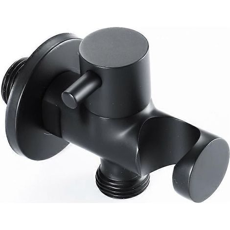 Ensemble d'accessoires pour bidet et WC à main en laiton, robinet de bidet noir, douche à jet d'eau pour salle de bain (1/5)