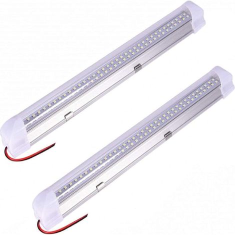 Bande Led Neon - 72 Led - 12 V - 5 W - Pour Interieur De Vehicule - Blanc - Lot De 2 (1/5)