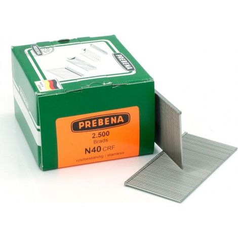 Stauchkopfnägel 40mm rostfrei Nägel Prebena N Paslode F16 Makita DBN600Z Haubold SKN16 BR-04 2,5M P-EN11258
