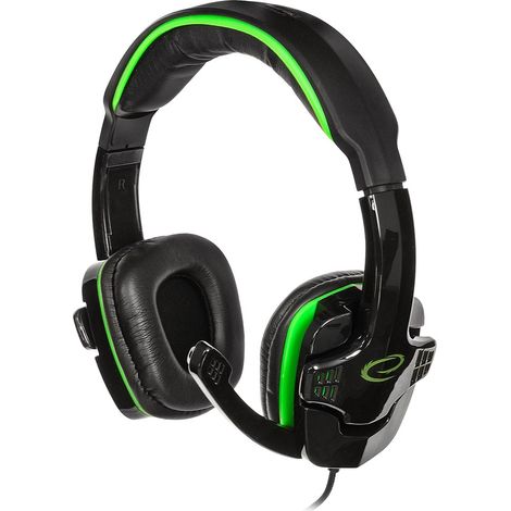Cuffie stereo Esperanza con microfono per giocatori Raven Green (1/5)