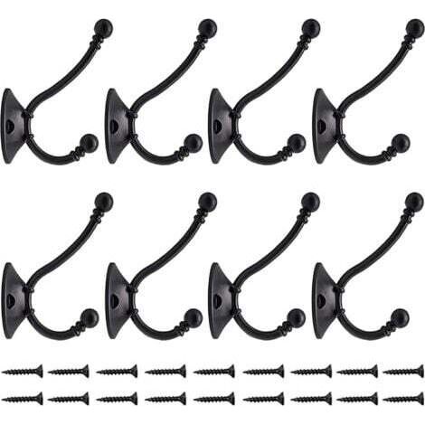 8-teiliges Set großer Vintage-Wandgarderobenhaken, Huthaken aus Metall, Retro-Garderobenständer für Bad und Küche