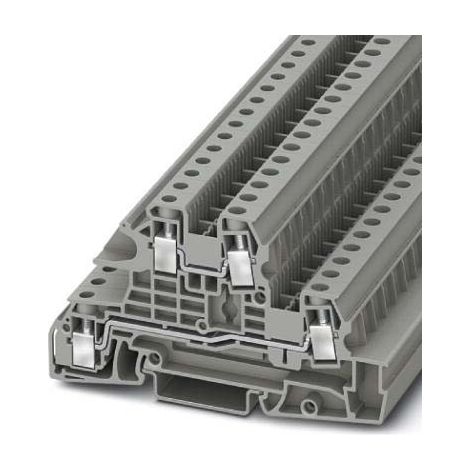 PHOENIX CONTACT UTI 6-L/L LOT DE 50 BORNES D'INSTALLATION AVEC RACCORD À VIS 4 NOMBRE DE CONNECTEURS AWG 24-8 6 MM² GRIS