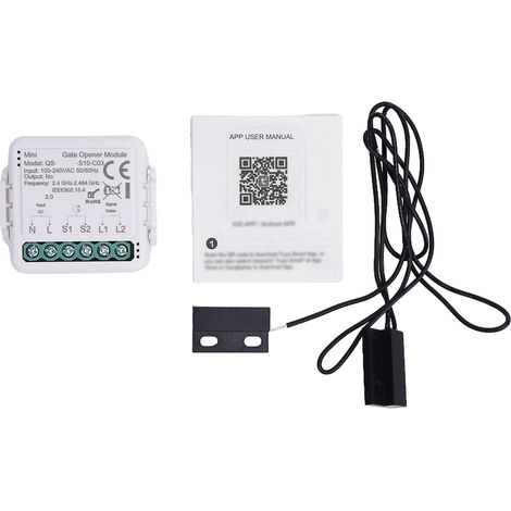 ZigBee Module de porte de garage Tuya APP Télécommande Interrupteur à rouleau Voix Compatible avec Alexa Home Fonction de minuterie Partage d'appareil DIY Smart QS ZIGBEE S10 C03 (1/5)