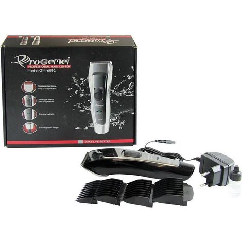 TRADE SHOP - Tagliacapelli A Batteria Gm-6092 Rasoio Professionale Regolabarba Ricaricabile - (1/5)