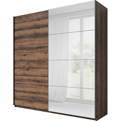 Armario Melvele 107 , 210x180x61cm, Puertas de armario: Correderas, Número de estantes: 0 (1/5)