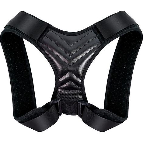 Correcteur de posture, ceinture lombaire ajustable pour le haut du dos, les épaules et le dos, soutien et maintien de la colonne vertébrale - noir (XL) (1/5)