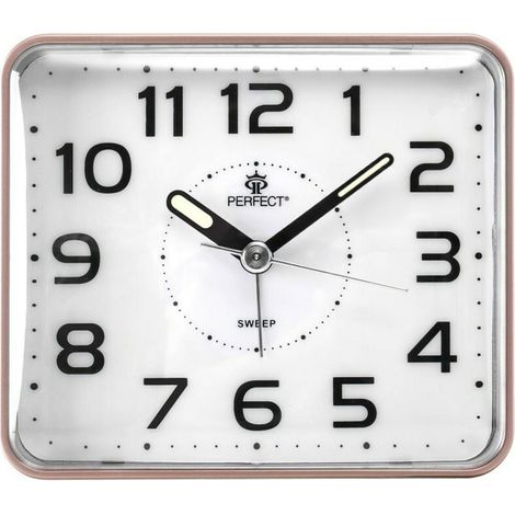 Reloj despertador de cuarzo SQ882SP - marrón/efecto madera